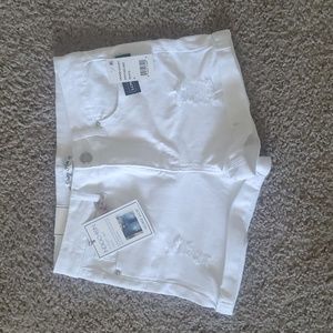 White Demin Shorts